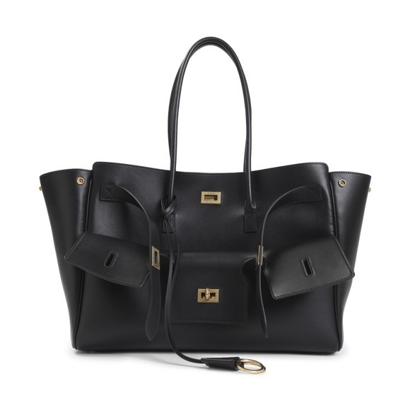 Balenciaga Bel Air Carry M Black Calf Leather Handbag - NWT - Picture 1 of 3